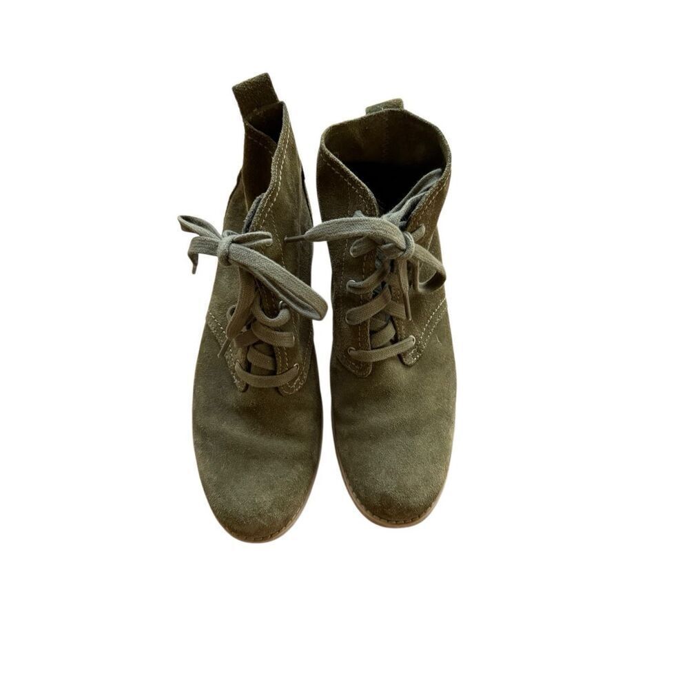 Timberland Womens Olive Green Earthkeeper Shoreham Leather Ankle Boots Size 7.5